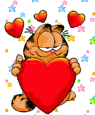 Gif animé coeur Garfield
